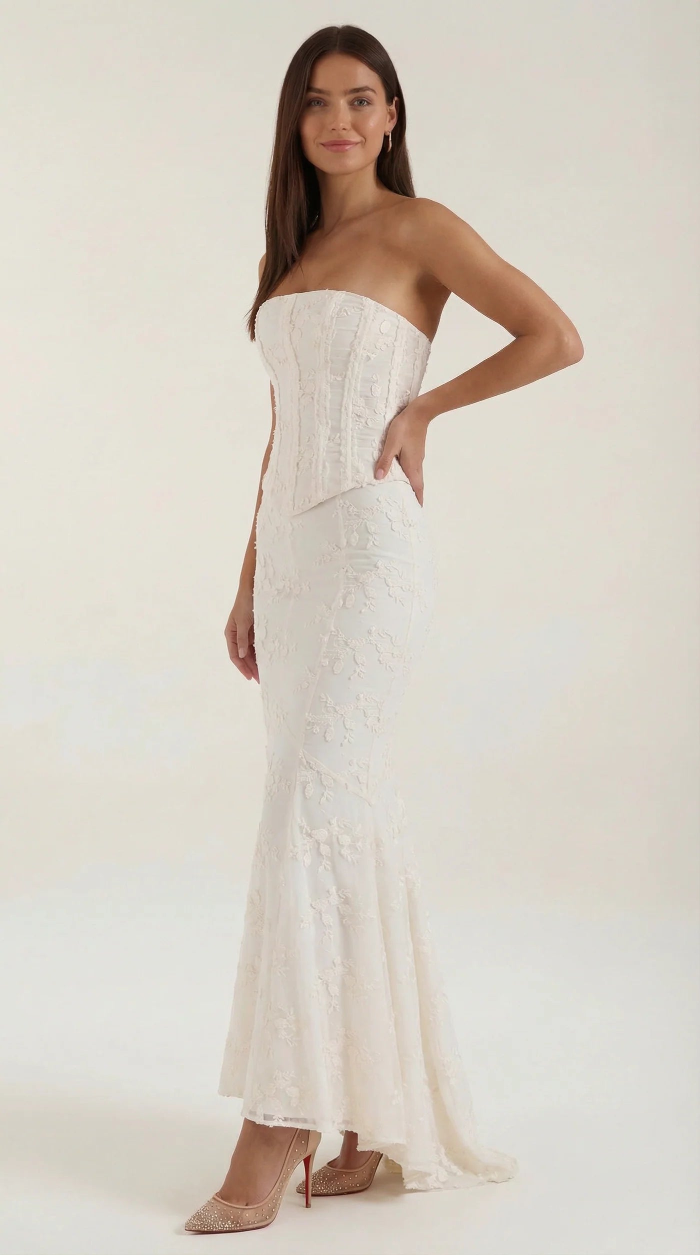 Anastasia Corset Lace Maxi Dress
