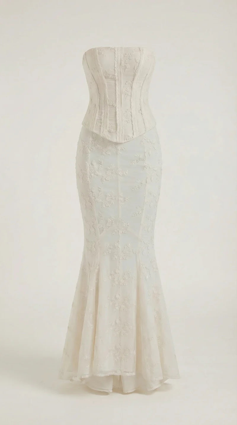 Anastasia Corset Lace Maxi Dress