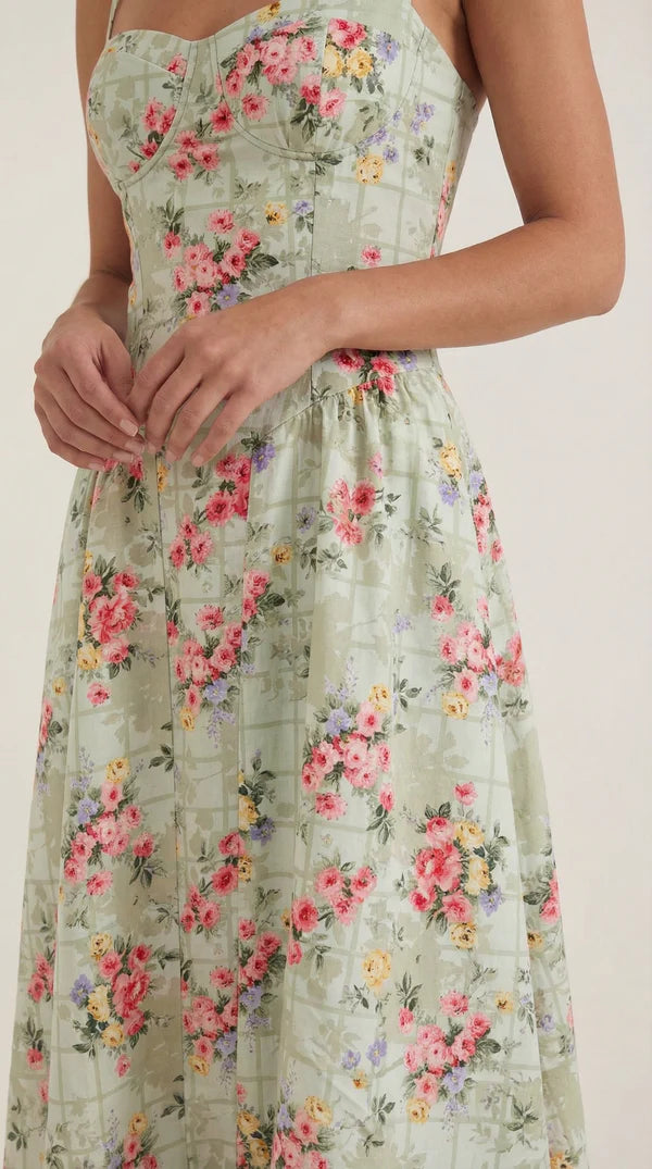 Odette Corset Midi Dress