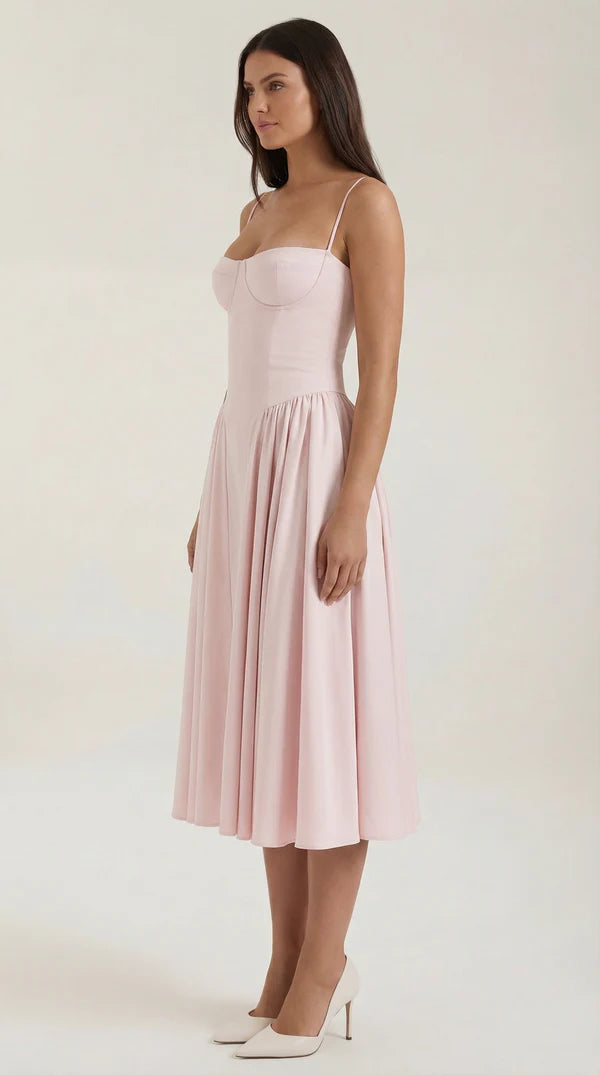 Odette Corset Midi Dress