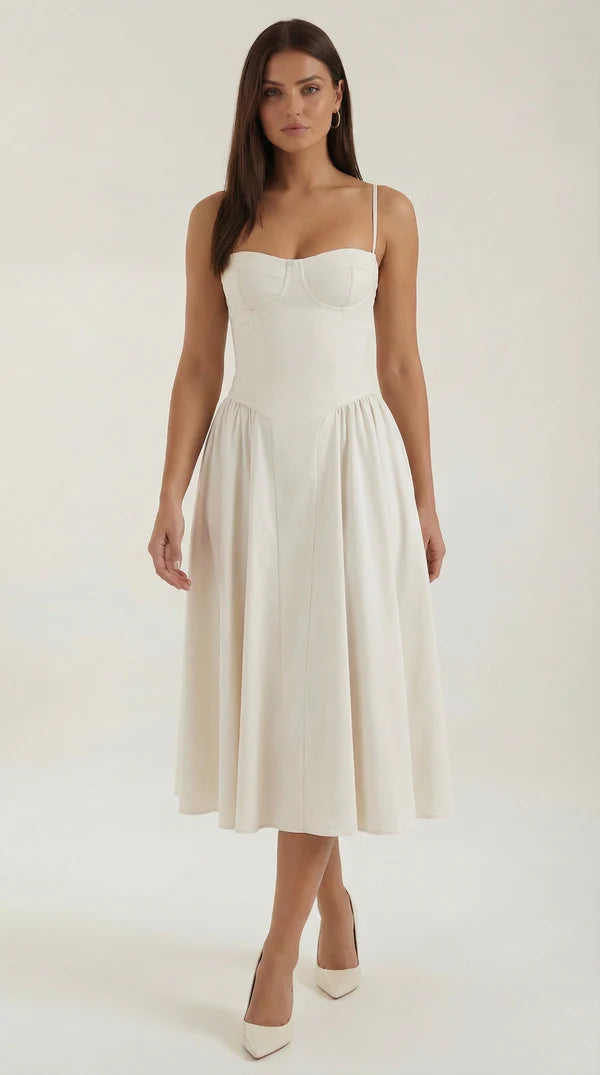 Odette Corset Midi Dress